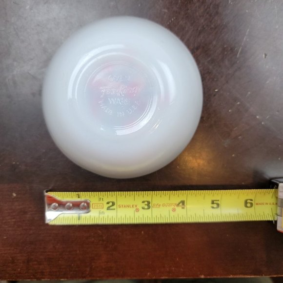 Fire King OVEN Primrose‎ Round Saucer Only Anchor Hocking 6 inch Milk Glass - Picture 4 of 5